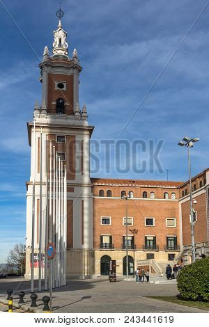 Madrid, Spain - January 23, 2018: Building Of Museum Of The Americas At Moncloa District In City Of 
