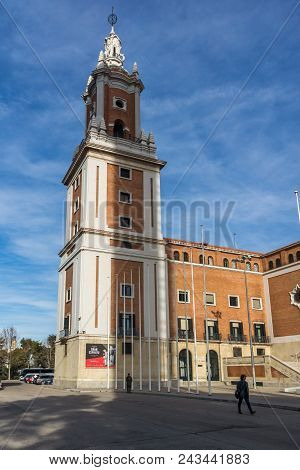 Madrid, Spain - January 23, 2018: Building Of Museum Of The Americas At Moncloa District In City Of 