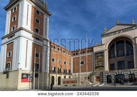 Madrid, Spain - January 23, 2018: Building Of Museum Of The Americas At Moncloa District In City Of 