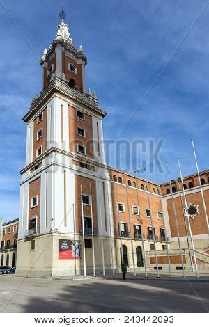 Madrid, Spain - January 23, 2018: Building Of Museum Of The Americas At Moncloa District In City Of 