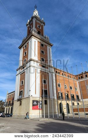 Madrid, Spain - January 23, 2018: Building Of Museum Of The Americas At Moncloa District In City Of 