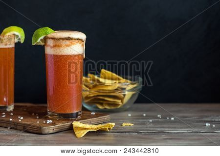 Michelada Bloody Beer Cocktail