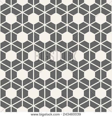 Abstract Seamless Pattern. Modern Stylish Texture. Repeating Geometric Hexagonal Grid. Chevron Eleme