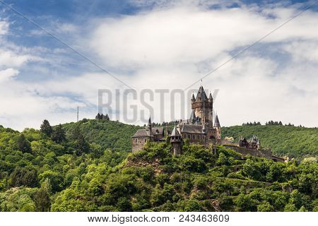 Imperial Castle Of Cochem Above The River Moselle