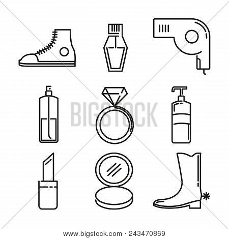Fashion And Beauty Thin Line Icon Vector Illustration Graphic Design Collection