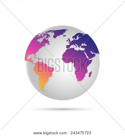 Vector Illustration Of Abstract Digital World Globe