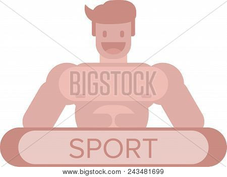 A Healthy, Athletic Man With The Inscription 
