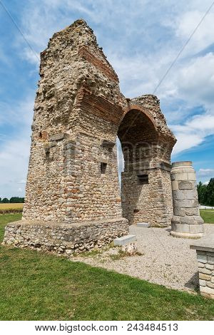 Heidentor At Carnuntum, Austria, Historic Site Of Romans Settlement