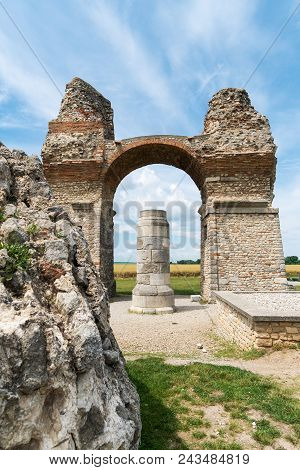 Heidentor At Carnuntum, Austria, Historic Site Of Romans Settlement