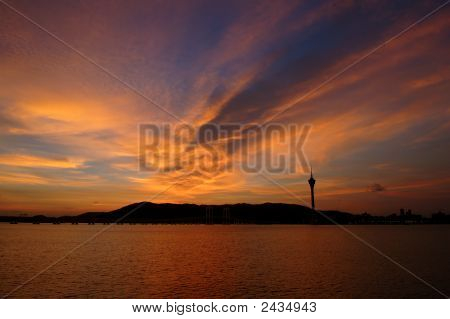 Illalla Macau Tower yleissopimuksen ja sillat
