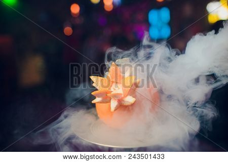 Stylish Hookah With The Aroma Grapefruit For Relax. Grapefruit Shisha