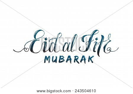 Eps 10. Eid Al Fitr Mubarak Greeting Card Vector Illustration. Template For Budge, Banner, Icon, Log