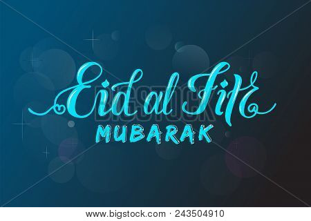 Eps 10. Eid Al Fitr Mubarak Greeting Card Vector Illustration. Template For Budge, Banner, Icon, Log