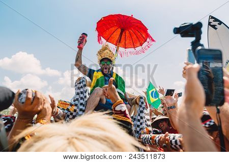 June 3, 2018. Keramas, Bali, Indonesia. Award Ceremony Of Competition Wsl Corona Bali Protected. Win