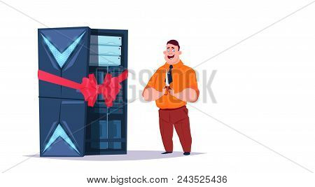 Data Storage Open Center With Hosting Servers And Staff. Full Construction Computer Technology, Netw