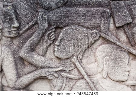 Historic Ruins Of Bayon Temple