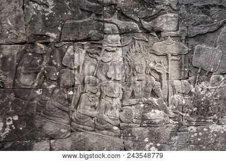 Historic Ruins Of Bayon Temple