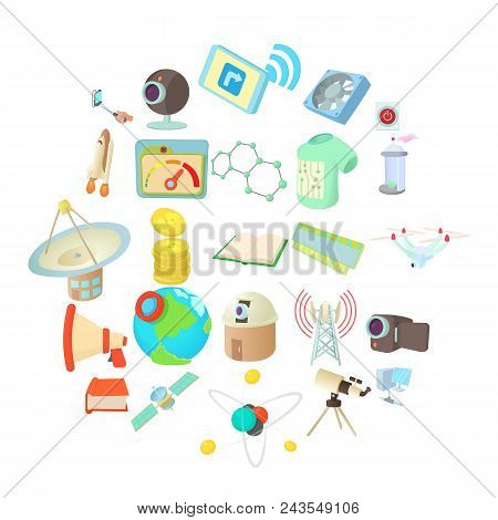 Novation Icons Set. Cartoon Set Of 25 Novation Vector Icons For Web Isolated On White Background