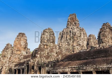 Historic Ruins Of Bayon Temple