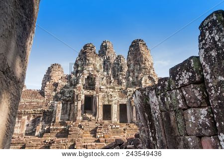 Historic Ruins Of Bayon Temple