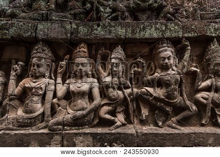 Historic Ruins Of Bayon Temple