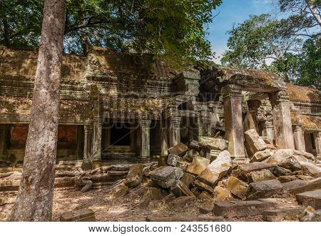 Historic Ruins Of Bayon Temple