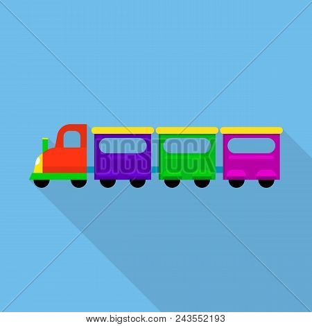 City Train Toy Icon. Flat Illustration Of City Train Toy Vector Icon For Web Design