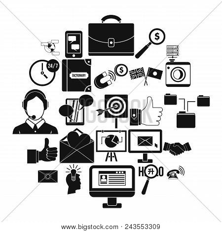 Interplay Icons Set. Simple Set Of 25 Interplay Vector Icons For Web Isolated On White Background