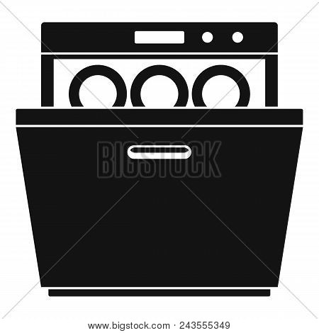 Modern Dishwasher Icon. Simple Illustration Of Modern Dishwasher Vector Icon For Web Design Isolated