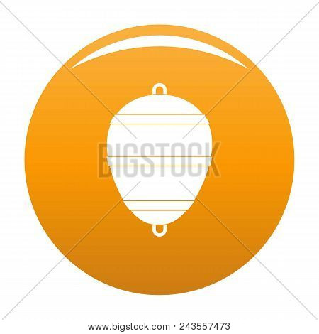 Bobber Icon. Simple Illustration Of Bobber Vector Icon For Any Design Orange