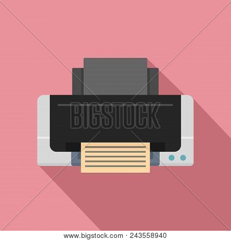 Inkjet Printer Icon. Flat Illustration Of Inkjet Printer Vector Icon For Web Design