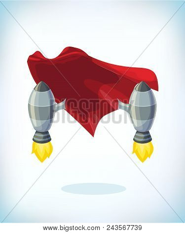 Rocket Launch. Upgrading Old Technology As Upgrade In Business Concept. Turbojet Air Engine Or Turbi