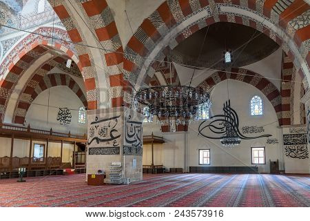 Interior Details From Edirne Old Mosque. Eski Mosque Is An Early 15Th Century Ottoman Mosque