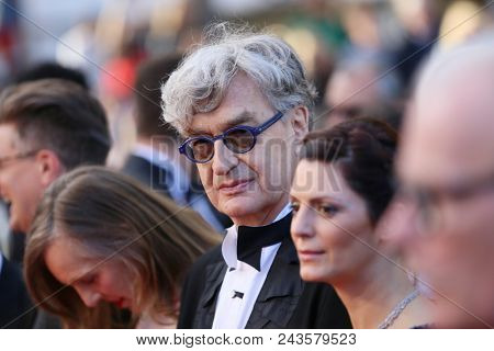 Wim Wenders and Donata Wenders attend the screening of 'Sink Or Swim (Le Grand Bain)' during the 71st annual Cannes Film Festival at Palais des Festivals on May 13, 2018 in Cannes, France.