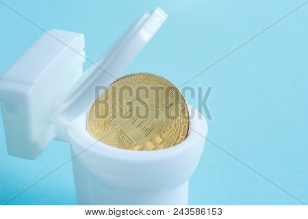 Bitcoin Is Poured Into The Toilet Bowl