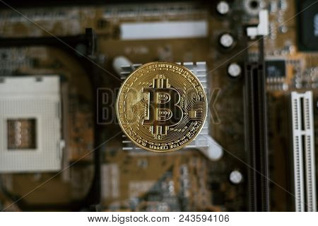 Blockchain Technology, Bitcoin Mining Concept.
