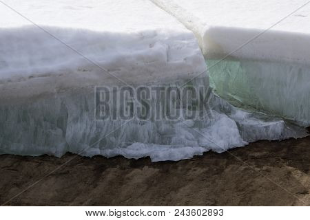 Permafrost In The Snow High Icy Land
