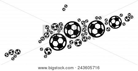 Football East Timour Map. Vector Territorial Plan Made From Football Spheres In Different Sizes. Abs