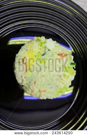 Crab Salad With Mayonnaise On Table Wholesome
