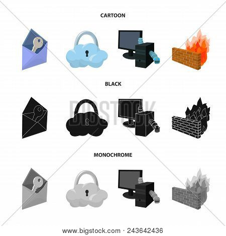 System, Internet, Connection, Code .hackers And Hacking Set Collection Icons In Cartoon, Black, Mono