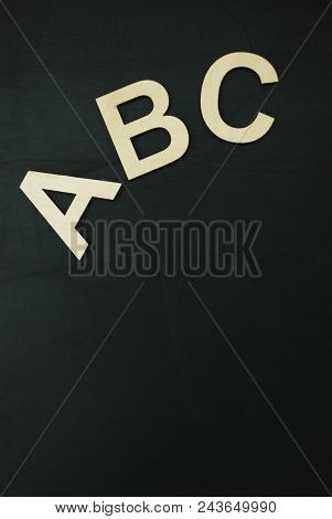 Abc Wooden Laser Cut Letters Isoalted Flat Alphabet A, B, C Children Education School