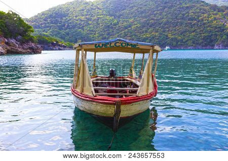 Haitian Fishing Boat: An Old Fishing Boat Near Labadee, Haiti