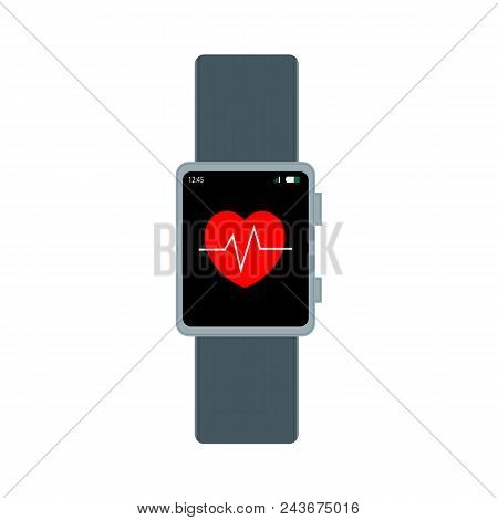 Smartwatch Modern Illustration Vector Design Icon Watch.