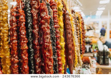 Churchchel Hangs On The Market, The Eastern Dessert Of Grape Juice And Nuts