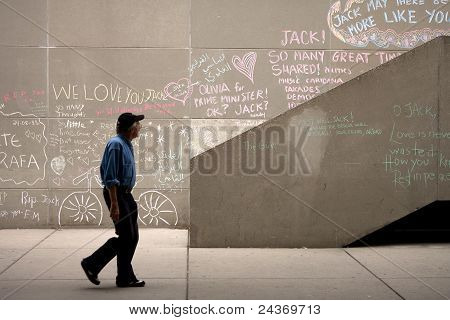Jack Layton - Memorial de giz