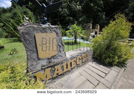 SOCHI, RUSSIA - JUL 07, 2017: Resort Matsesta, deposit of hydrogen sulfide springs in Krasnodar Territory