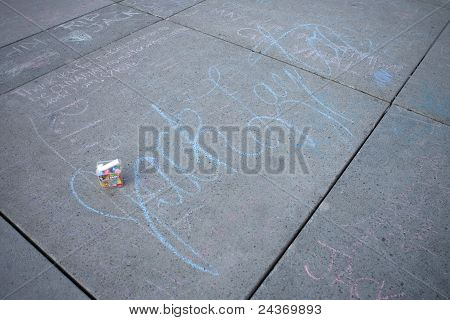 Jack Layton - Memorial de giz