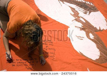 Jack Layton - Memorial de giz