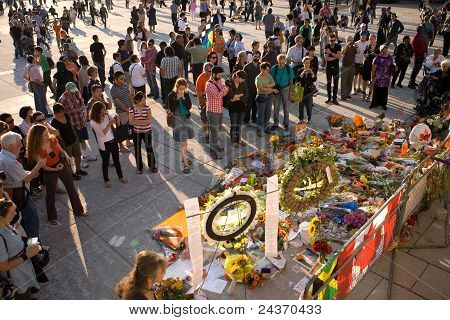 Jack Layton - Memorial de giz