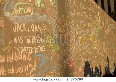 Jack Layton - Memorial de giz
